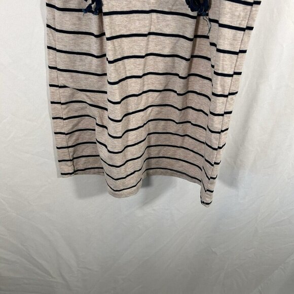 Hayden Girls Dress Women's Large Light Brown Striped Short Sleeve Cotton Blend - Picture 3 of 10